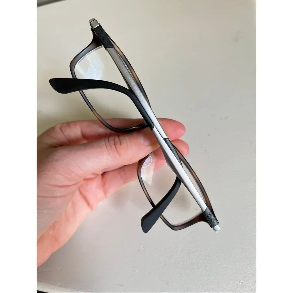 Ray-Ban RB7017 5200 Eyeglasses 54-17 Havana Rectangular Italy Frames